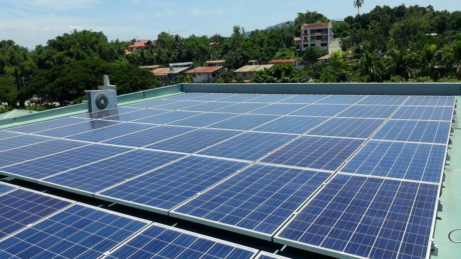 Solar panel installation at a church in Menggatal, Sabah