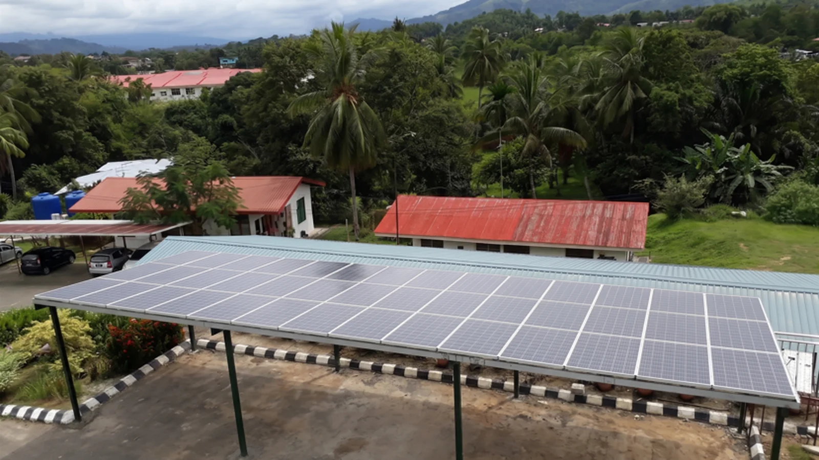 Solar panel installation at a school in Kota Belud, Sabah