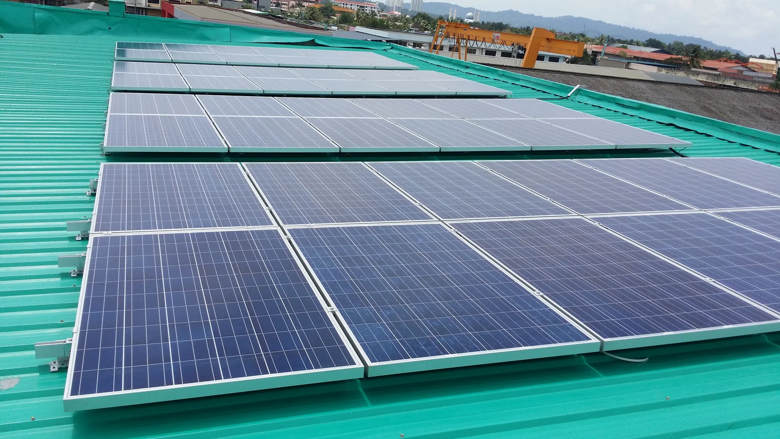 Residential rooftop solar installation at a home in Inanam, Sabah