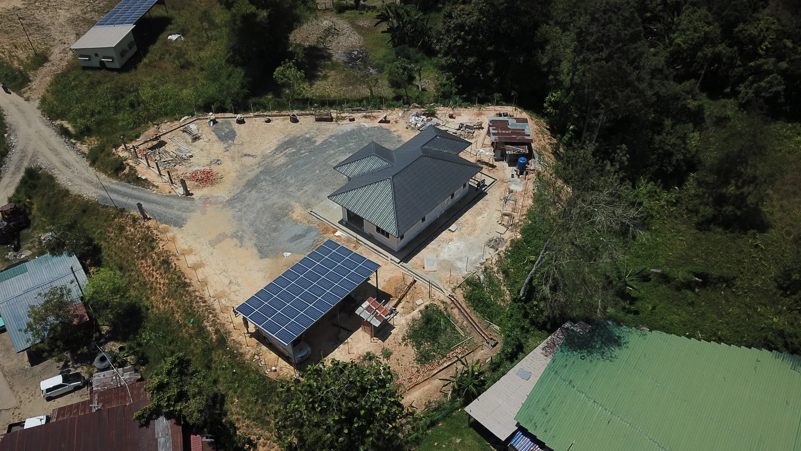 Residential rooftop solar installation at a home in Kobusak Penampang, Sabah