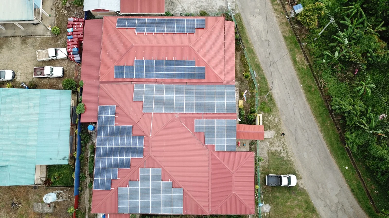 Solar panel installation at a community-based rehabilitation centre in Ranau, Sabah