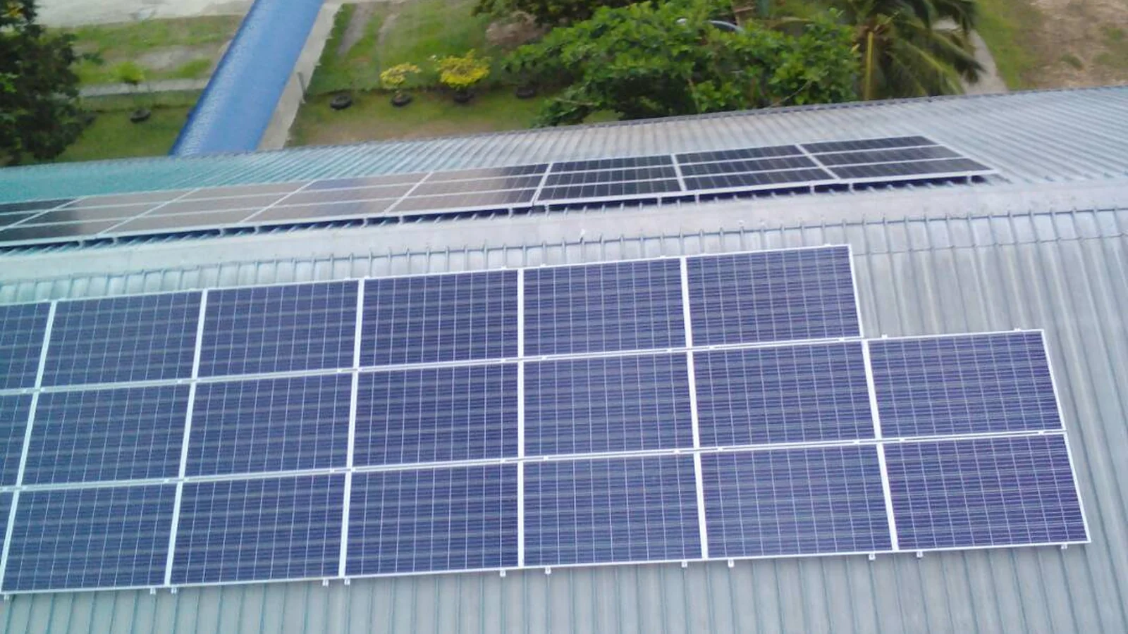 Solar panel installation at a school in Kingfisher Likas, Sabah