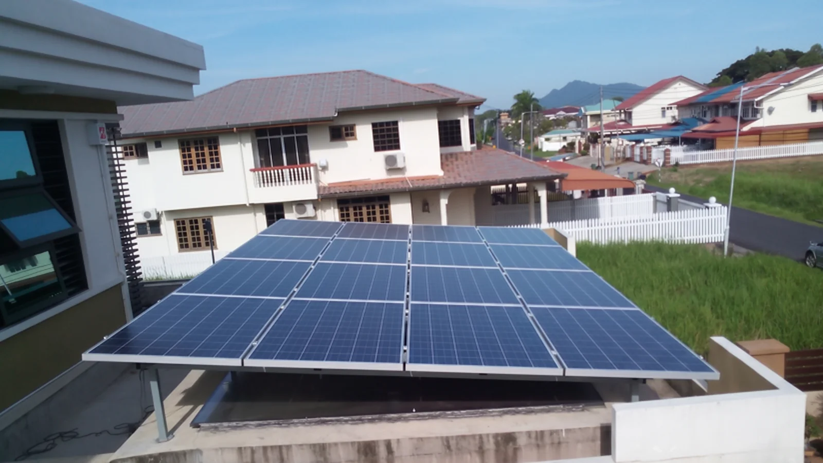 Residential rooftop solar installation at a home in Tawau, Sabah
